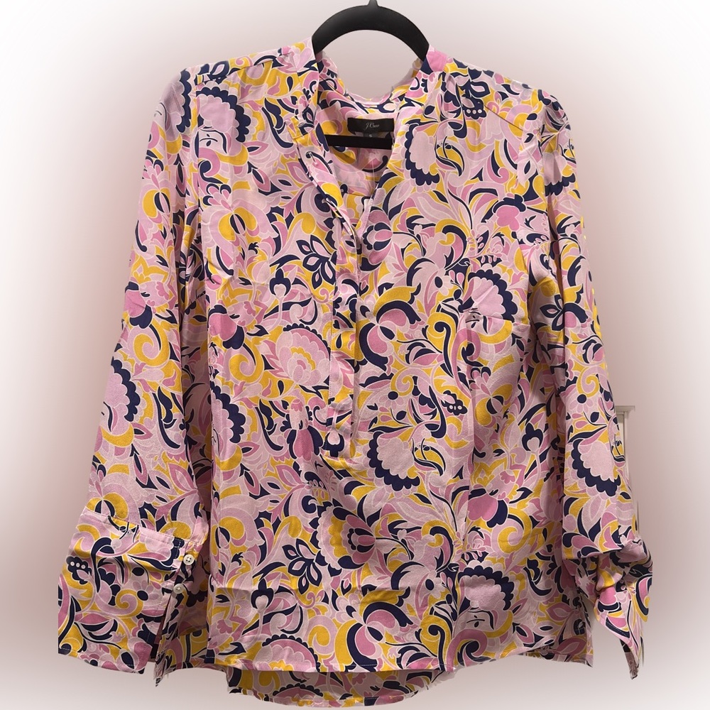 NWT J Crew pint blouse size S Comes from a smoke free home